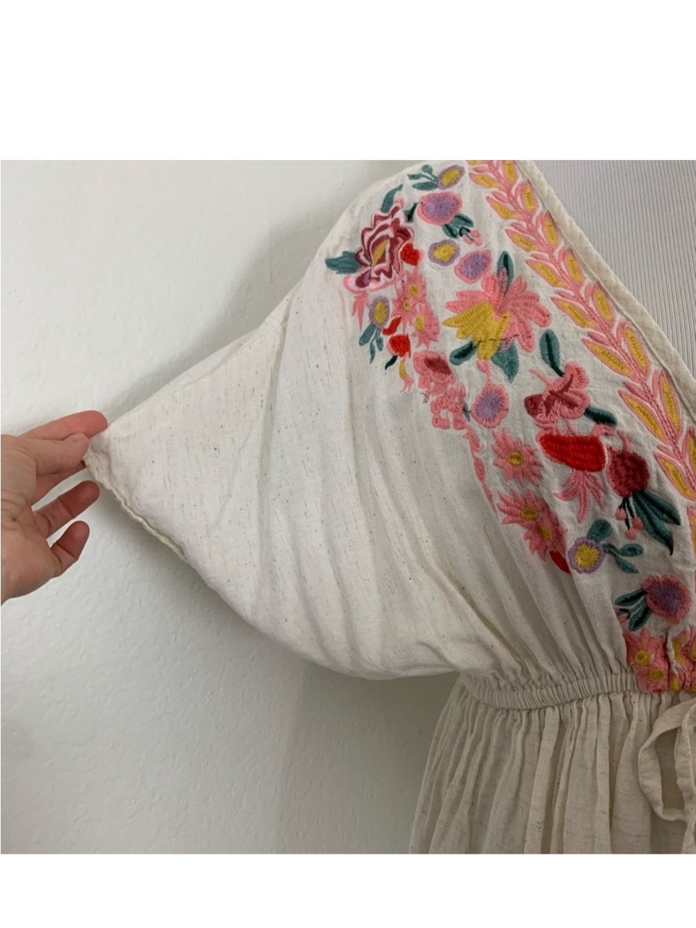 World Market Embroidered Boho Midi/Maxi Dress – S/M - Picture 8 of 11